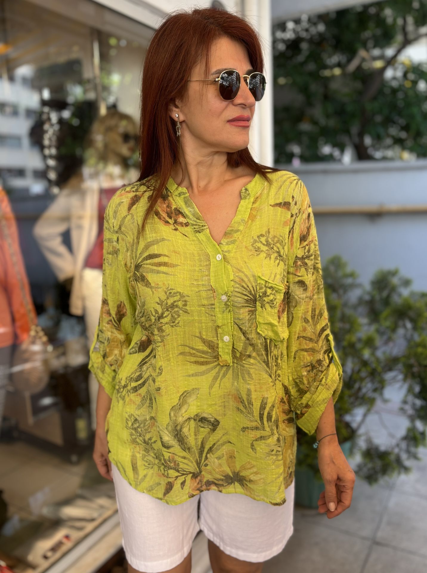 Palm İtalyan Gömlek Lime