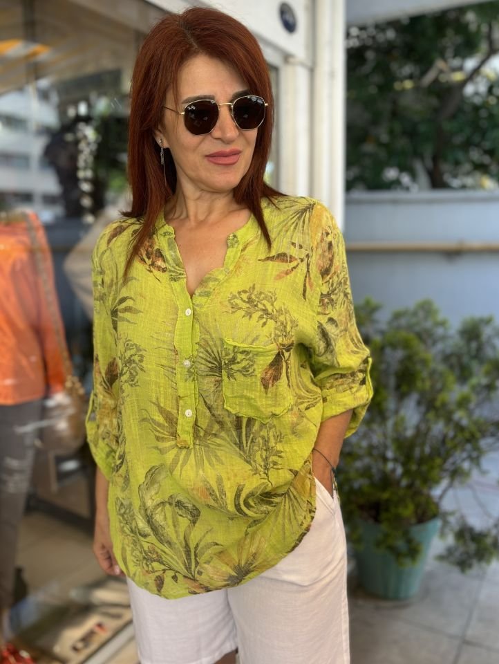 Palm İtalyan Gömlek Lime