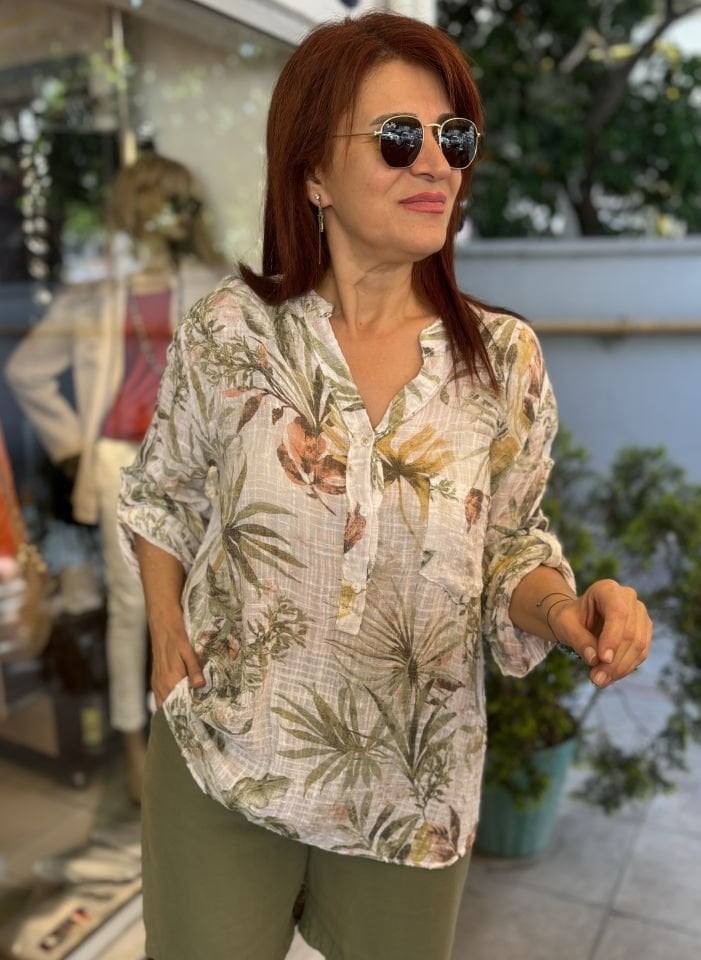 Palm İtalyan Gömlek Beyaz