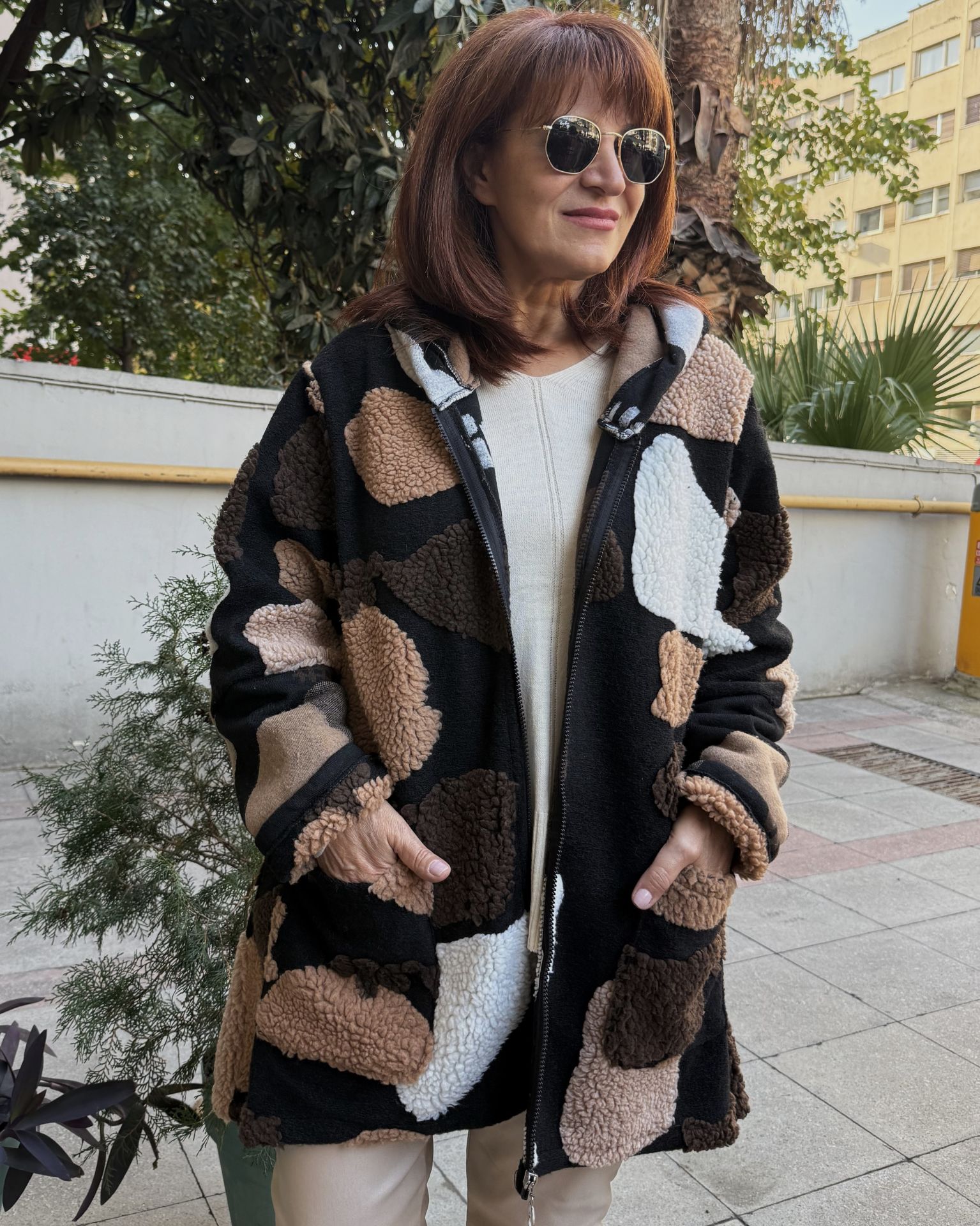 Puffy İtalyan Kaban Siyah/Kahve
