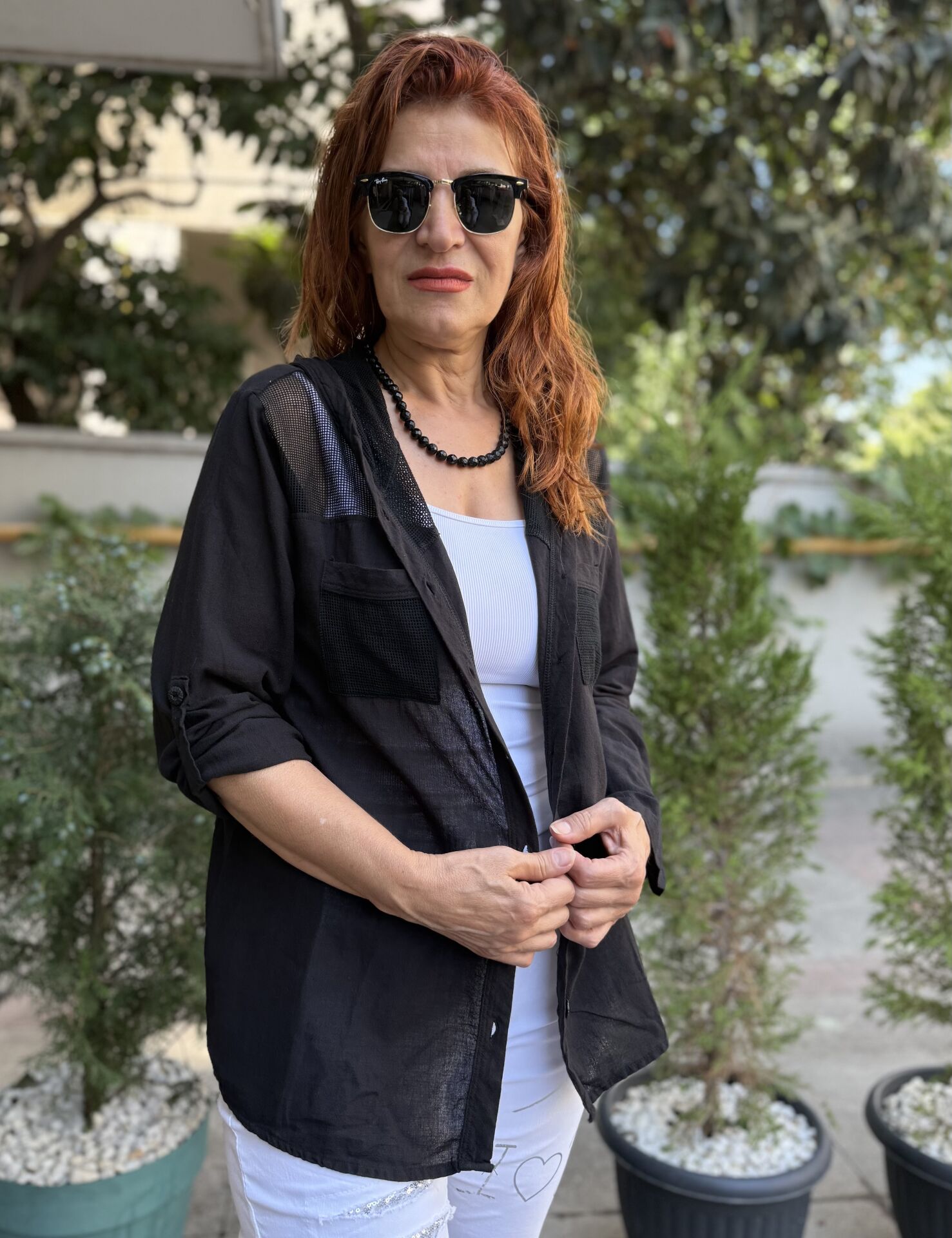 Fileli Gömlek/Ceket Siyah